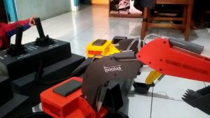 Cara penggunaan mainan beko hidrolik (excavator) di (bebe edu game)