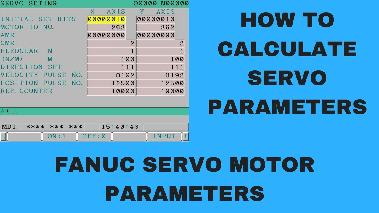 How To Calculate Values For Servo Parameter Fanuc Servo Motor Teknik Mekatronika