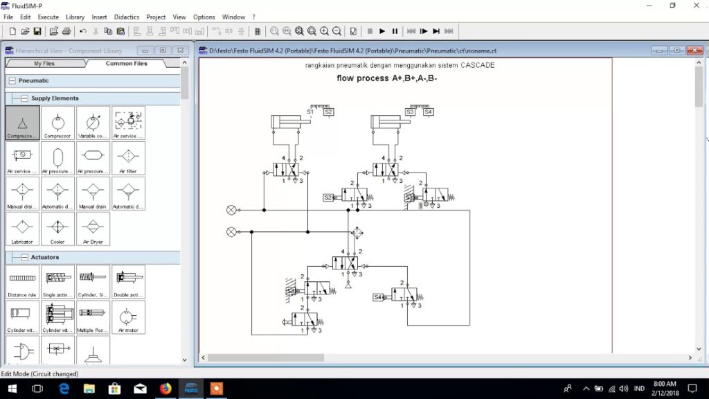 Membuat Rangkaian Pneumatik Dengan Sistem Cascade (A+,B+,A-,B ...