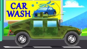 Tentara Hummer Cuci Mobil | Kartun untuk anak-anak | Tempat cuci mobil | Army Hummer Car Wash