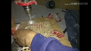 cara memotong dan melubangi akrilik untuk filter aquarium