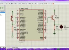 Input Output Switch dan LED Atmega16 dengan Proteus dan CodeVisionAVR