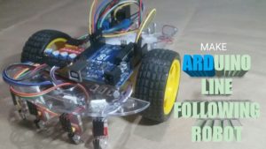 Make an Easy LINE FOLLOWING ROBOT. arduino+ 4sensor array.