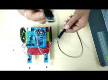 Obstacle avoider robot using Atmega-8 with code and connections