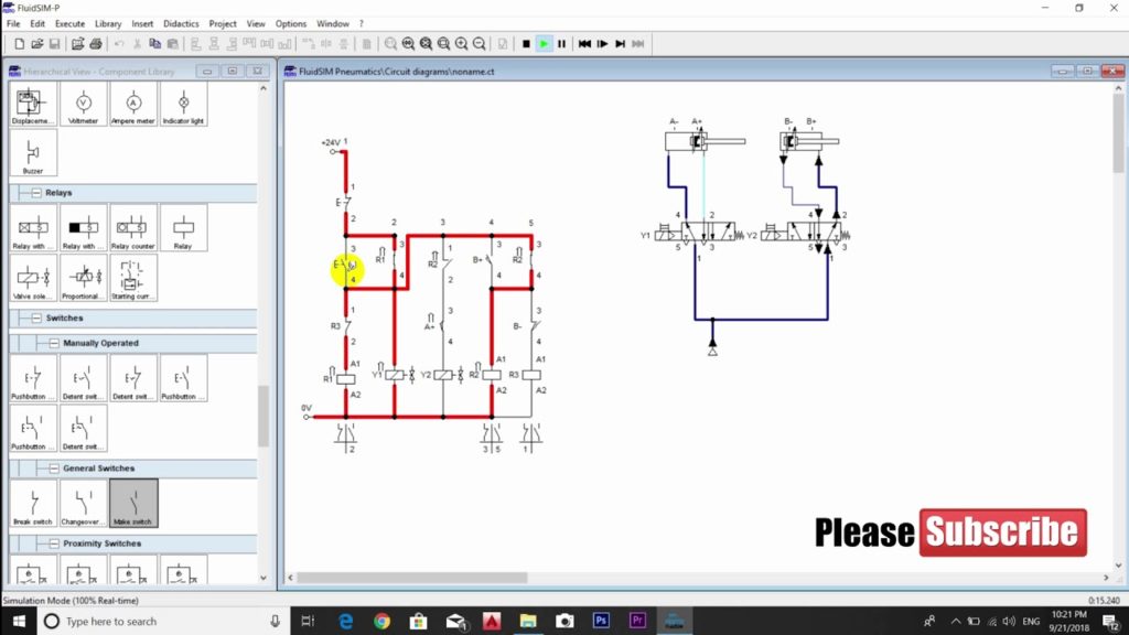 Pneumatic Control System On Festo Fluidsim. A+ B+ B- A-. | TEKNIK ...