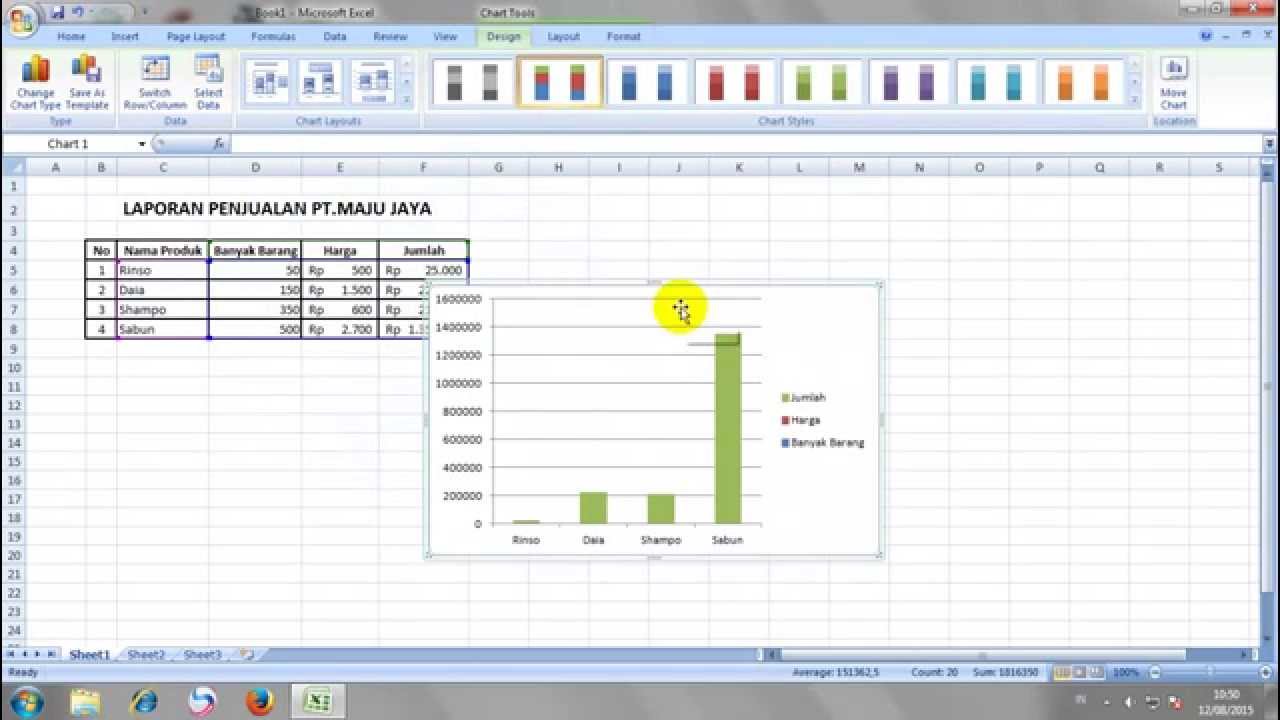 Cara Membuat Grafik Laporan Penjualan Produk Pada Microsoft Office Exel Teknik Mekatronika