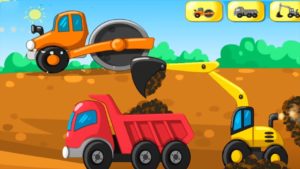 Kids Learn about Construction Tools - Truck, Excavator, Crane, Diggers | Fun Builder Games For Kids