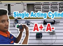 Belajar Otomasi: Rangkaian Pneumatik Single Acting Cylinder A+ A- FESTO