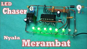 Cara Membuat Running LED nyala merambat (8 LED Chaser).