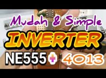 Inverter NE555 + CD4013 ,mudah dan simple