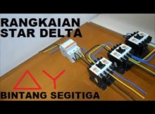 Cara pasang rangkaian daya motor listrik star delta/ bintang segitiga