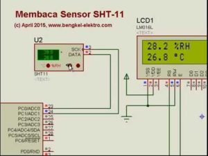 membaca sensor suhu dan kelembaban SHT11
