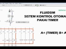 Fluidsim - SISTEM KONTROL OTOMATIS PAKAI TIMER A+ (timer) B+ A- B-