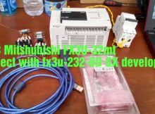 PLC MITSUBISHI FX3U-32MT CONECT TO PC USE FX3U-232-BD GX Developer