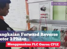 Rangkaian Forward Reverse Motor 3 Phase PLC Omron CP1E