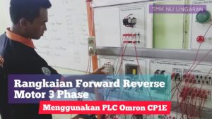 Rangkaian Forward Reverse Motor 3 Phase PLC Omron CP1E